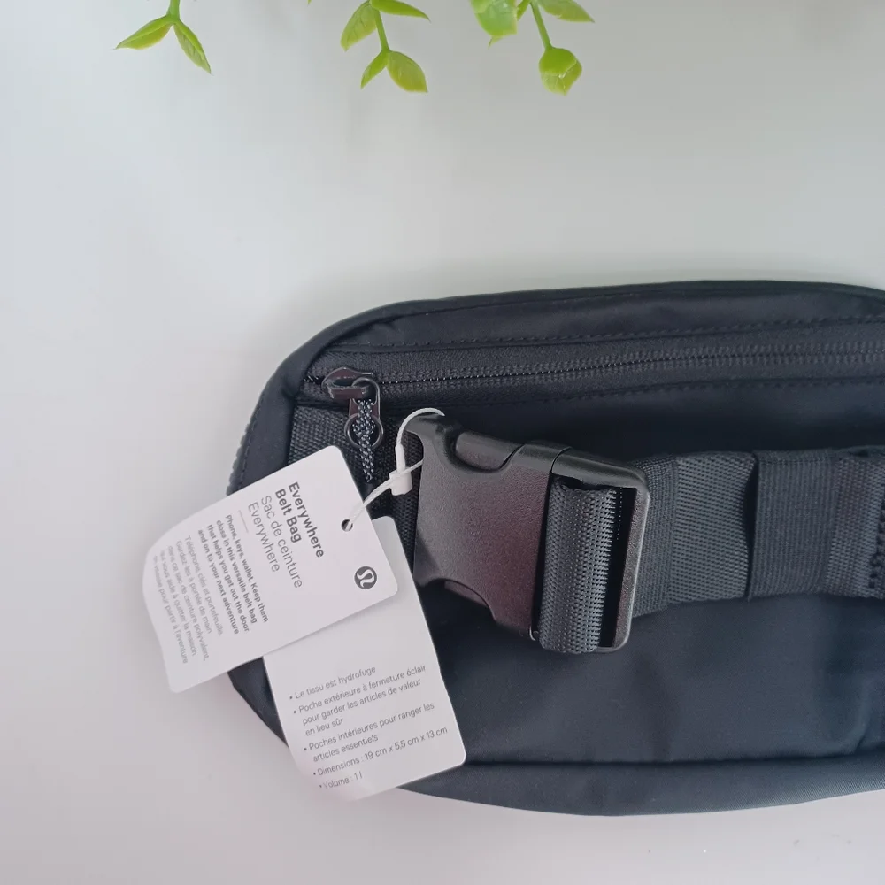 Lululemon Everywhere Belt Bag 1L Black Water Repellent Crossbody NWT